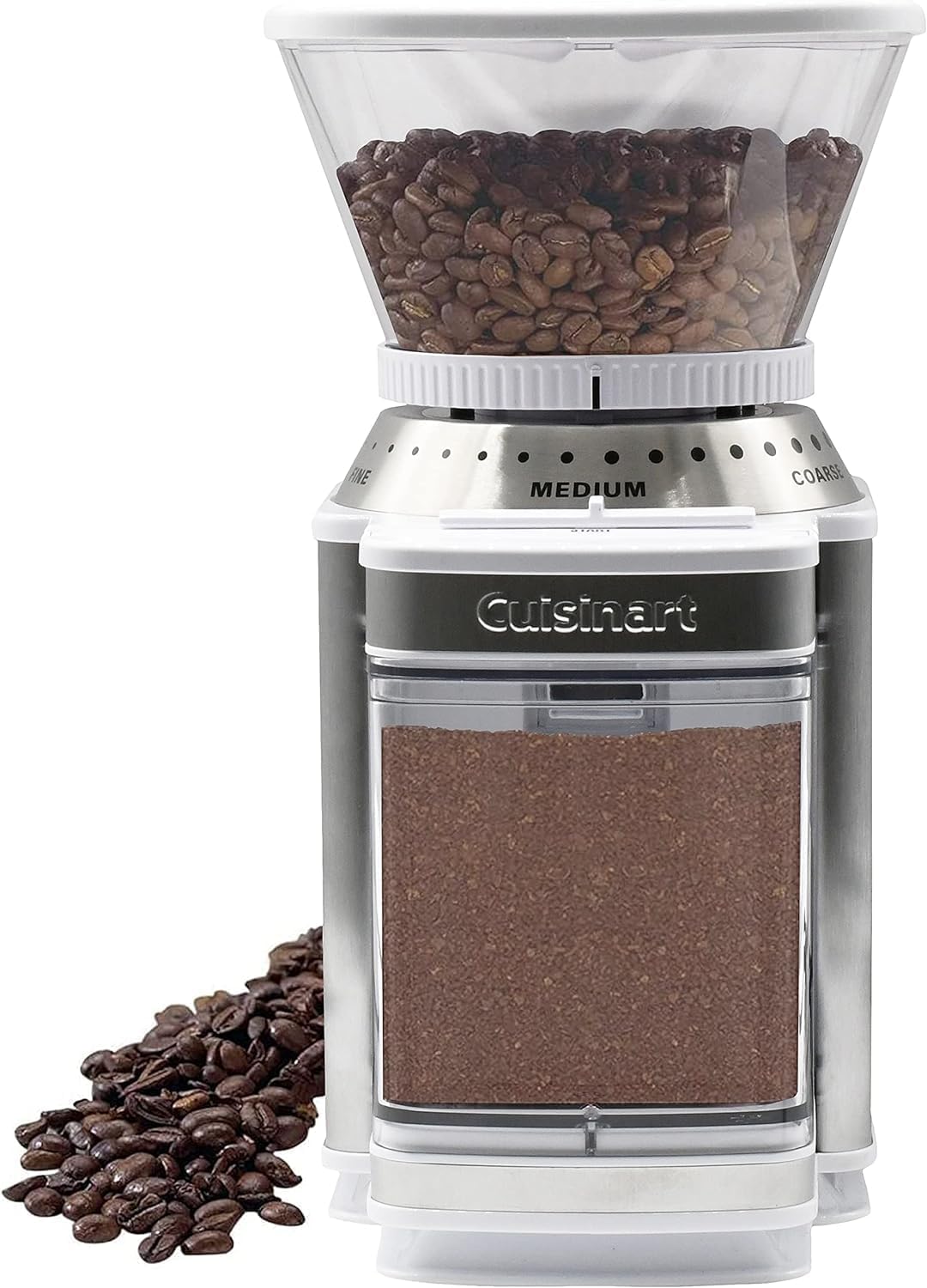 CUISINART Coffee Grinder, Electric Burr One-Touch Automatic Grinder with18-Position Grind Selector, Stainless Steel, DBM-8P1