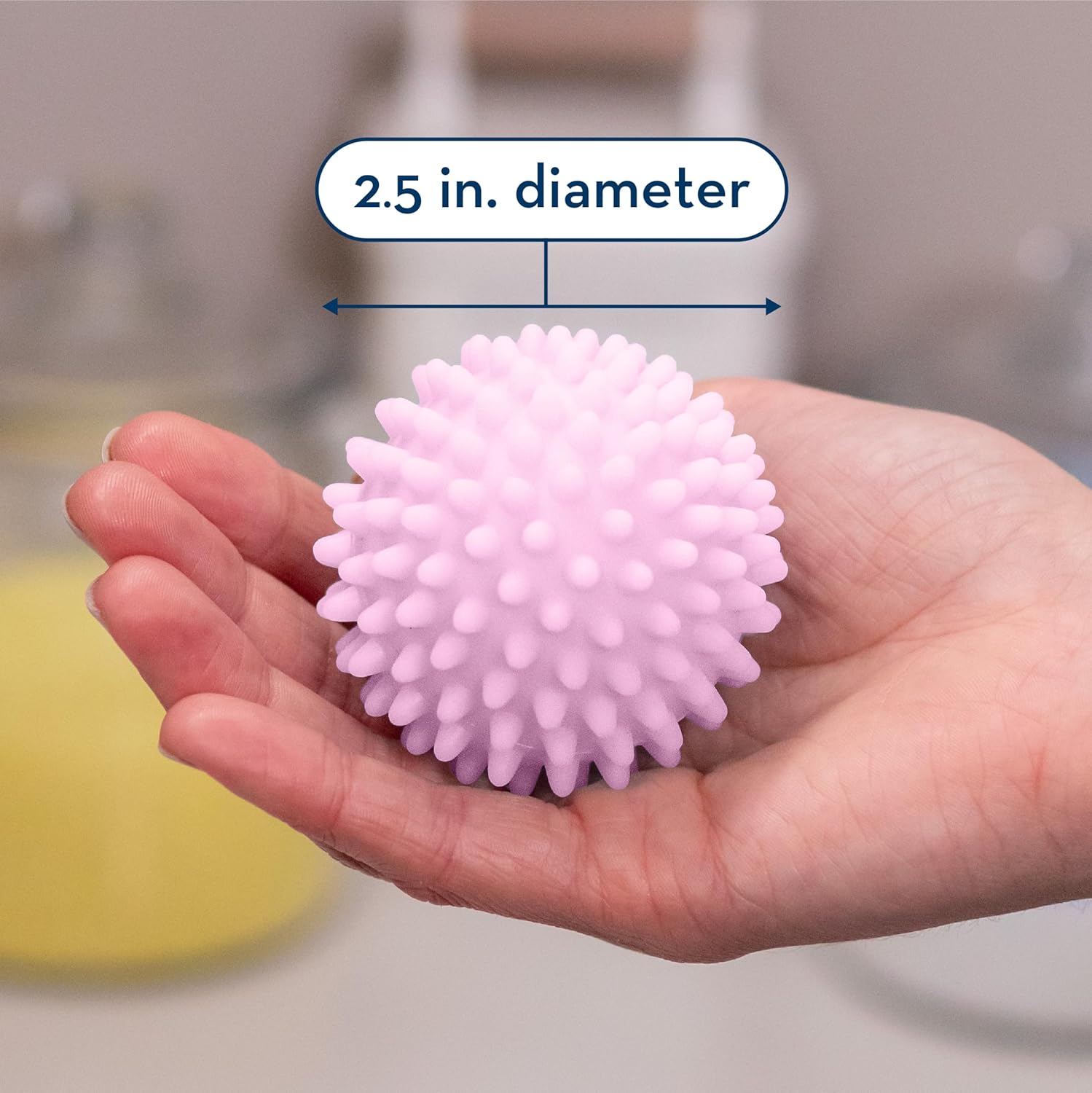 S&T INC. Reusable Dryer Balls, Fabric Softener for Laundry, Blue, 2.5 in, 6 Pack