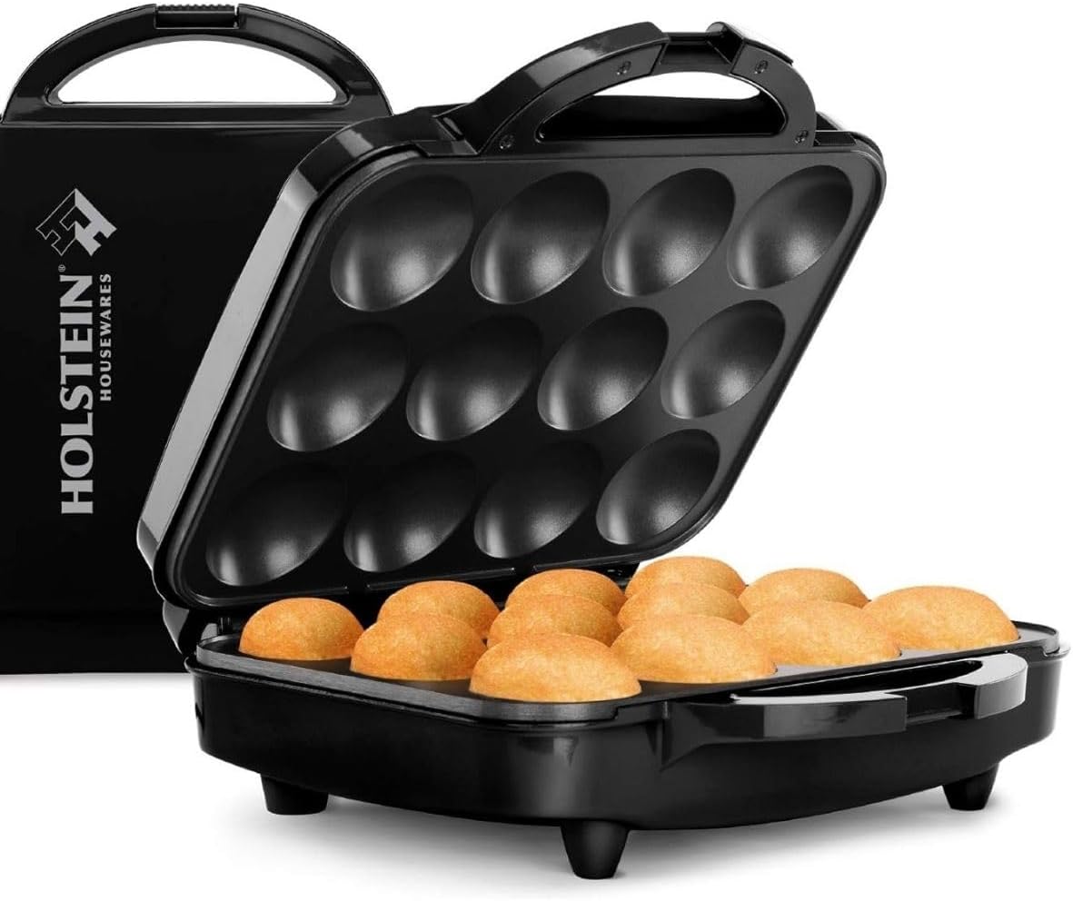 Holstein Housewares Non-Stick Cupcake Maker, Teal - Makes 6 Cupcakes, Muffins, Cinnamon Buns - Birthdays, Holidays, and More