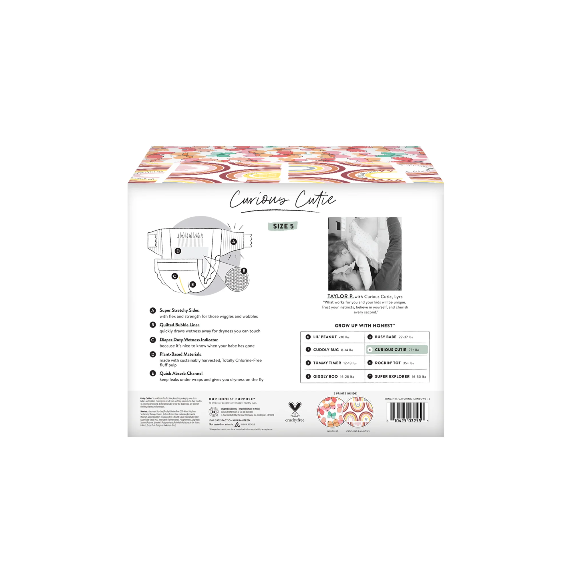 The Honest Company Club Box Size 5 50Ct So Wingin It Catching Rainbows