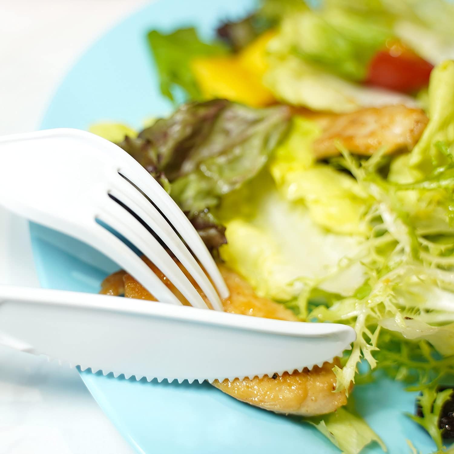 POSATE Heavy Weight Plastic Forks, Clear Disposable, 100 Count