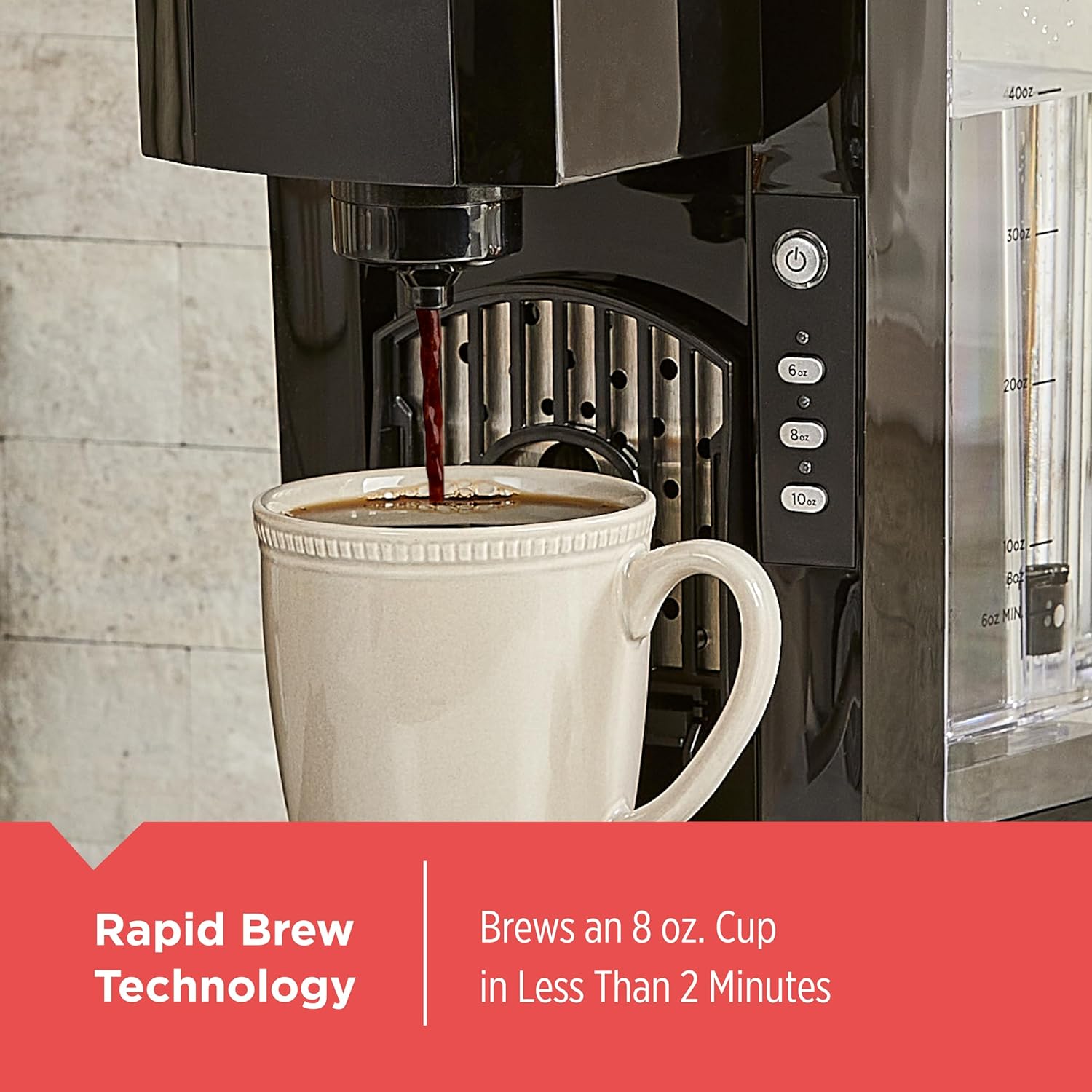 BLACK+DECKER CM618 Single Serve Coffee Maker, Black