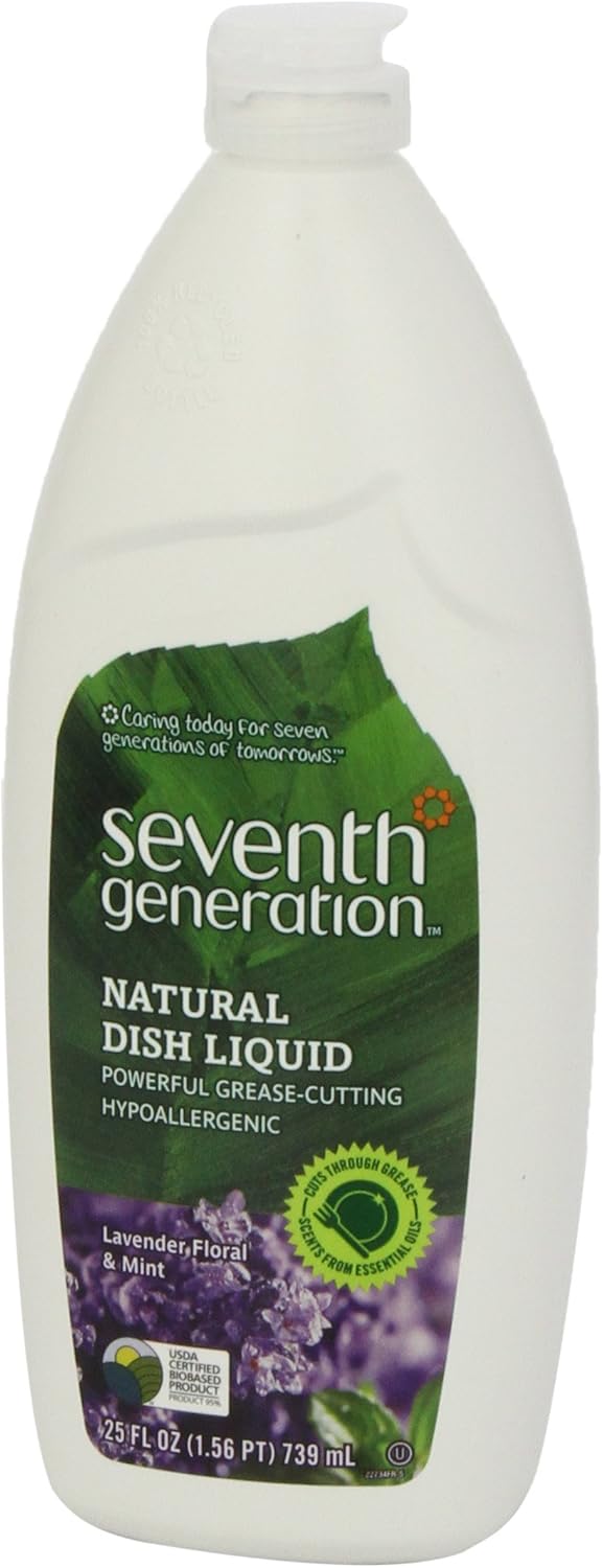 Seventh Generation Dish Liquid Soap Free & Clear liquid soap Pack of 6 Dishwashing Soap Dish Soap for sensitive skin 19 oz