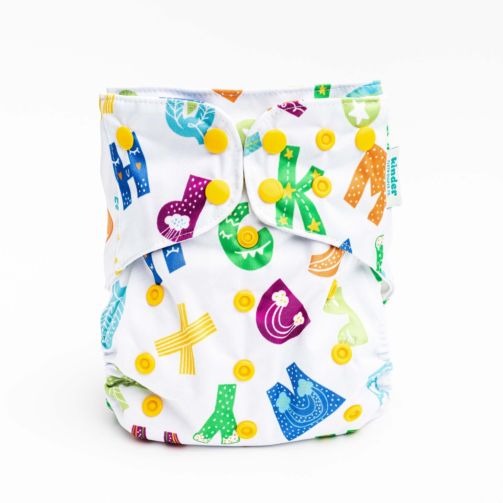 Kinder Cloth Diaper Co. Patterned Basics Pocket Cloth Diaper with Athletic Wicking Jersey
