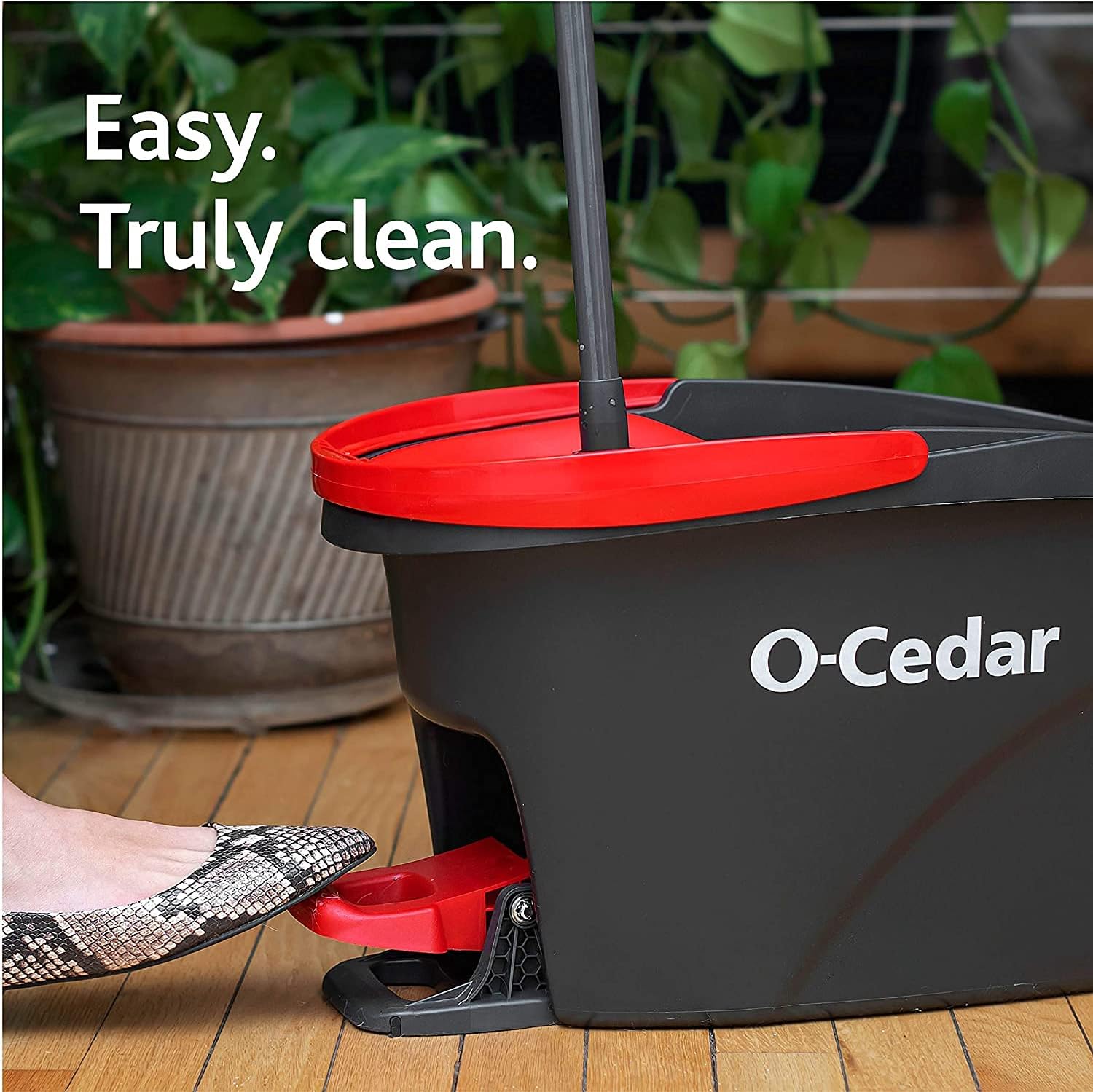 O-Cedar EasyWring Spin Mop & Bucket System +2 Power Refills with Citrus Cleaning PACS (Variety Pack)