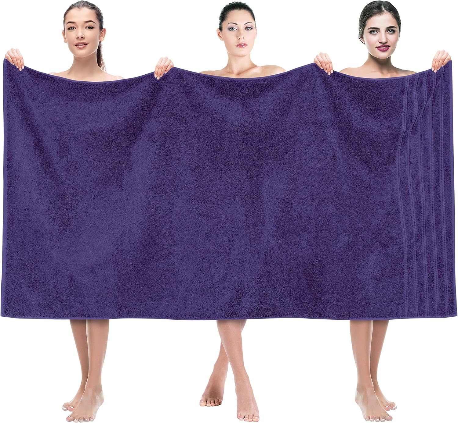American Soft Linen Luxury 6 Piece Towel Set, 2 Bath Towels 2 Hand Towels 2 Washcloths, 100% Cotton Turkish Towels for Bathroom, Light Grey Towel Sets