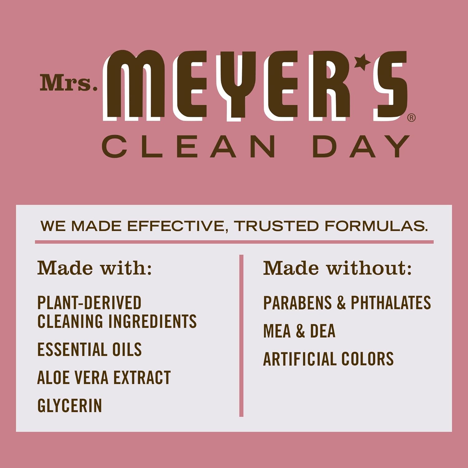 MRS. MEYER'S CLEAN DAY Liquid Dish Soap, Biodegradable Formula, Basil, 16 fl. oz - Pack of 3