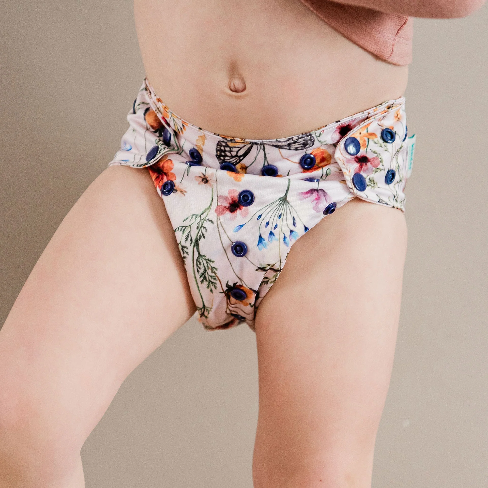 Kinder Cloth Diaper Co. Patterned Pocket Cloth Diaper with Athletic Wicking Jersey