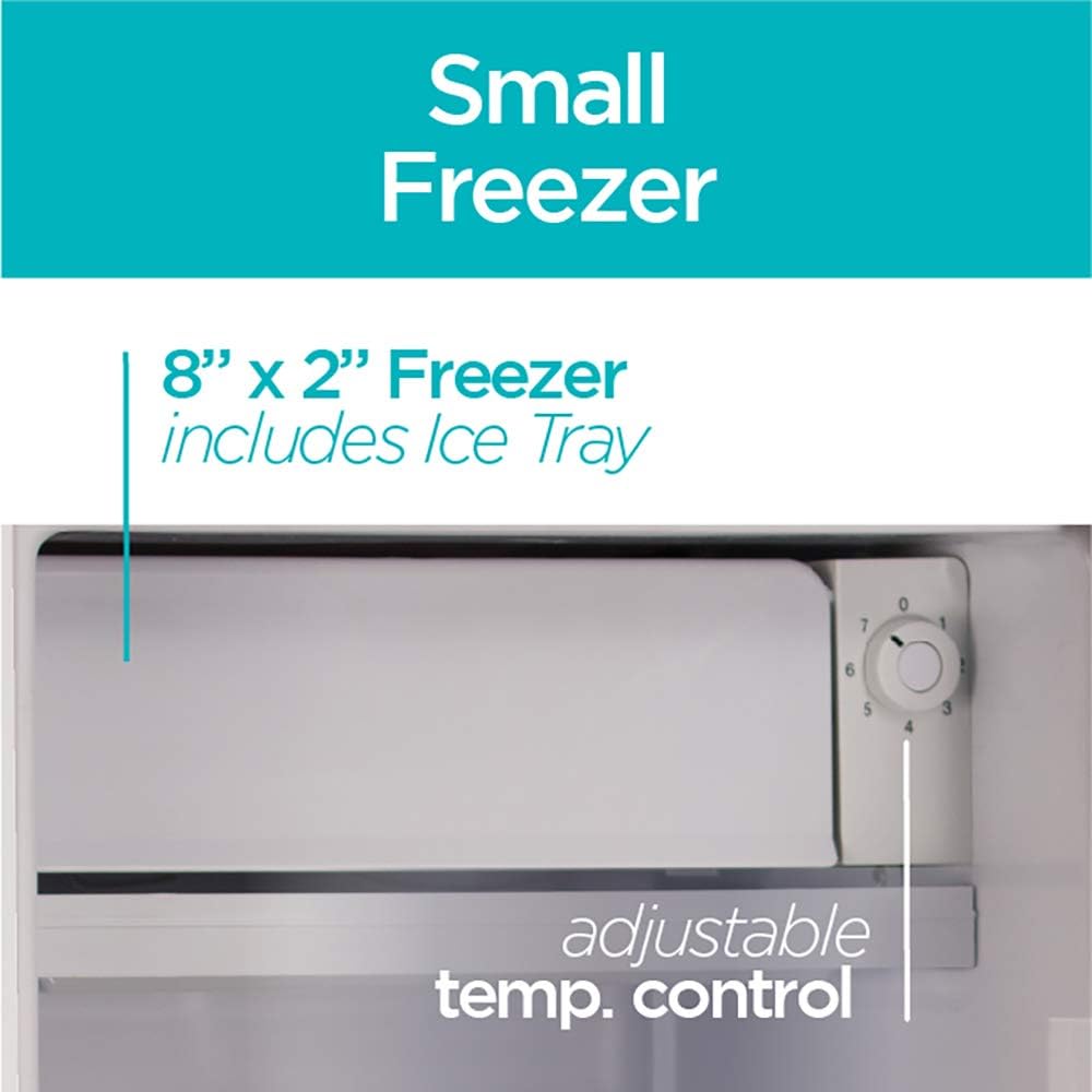 BLACK+DECKER BCRK17B Compact Refrigerator Energy Star Single Door Mini Fridge with Freezer, 1.7 Cubic Feet, Black