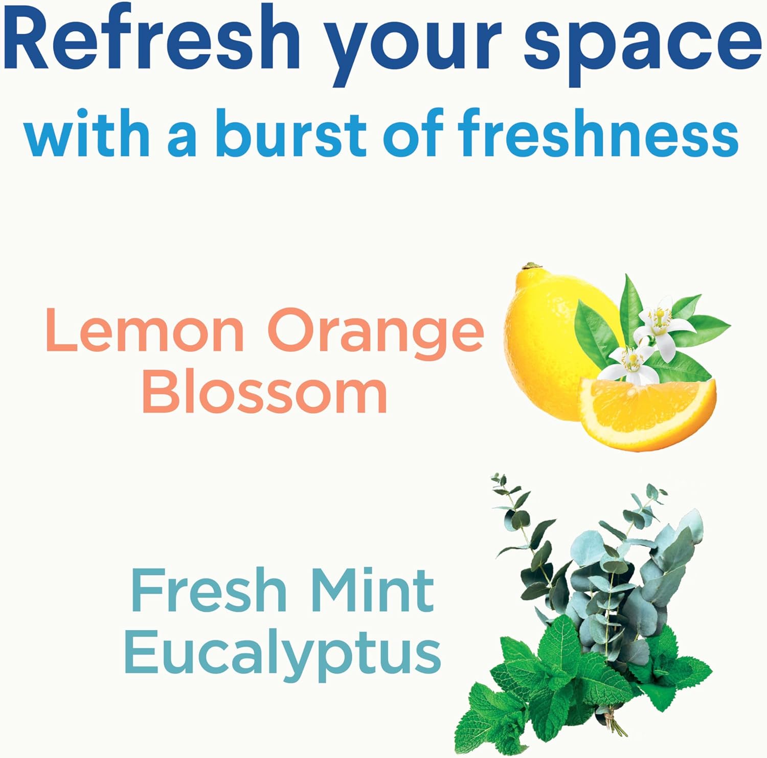 Clorox Disinfecting Mist, Lemon and Orange Blossom, Household Essentials, 1 Spray Bottle and 1 Refill, 16 Fl Oz Each