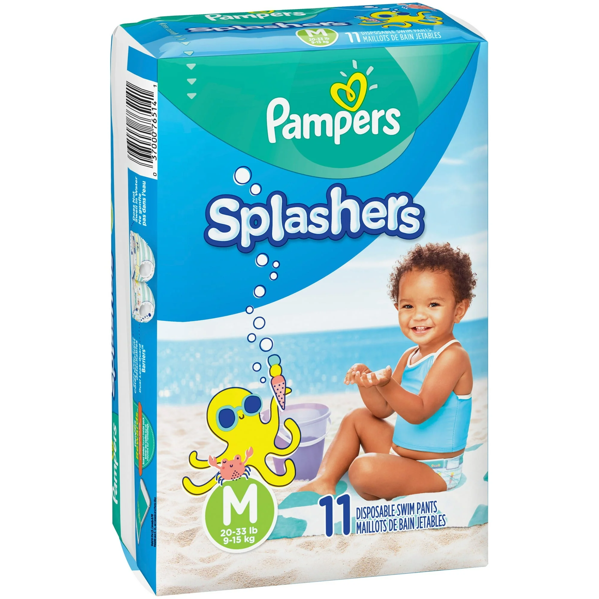 Pampers Splashers Swim Diapers Size M 11 Count
