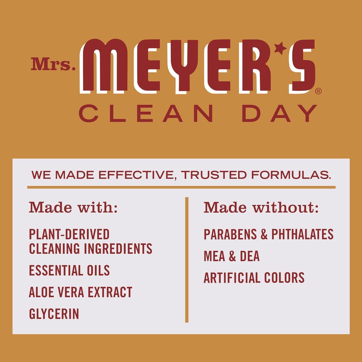 MRS. MEYER'S CLEAN DAY Liquid Dish Soap, Biodegradable Formula, Basil, 16 fl. oz - Pack of 3