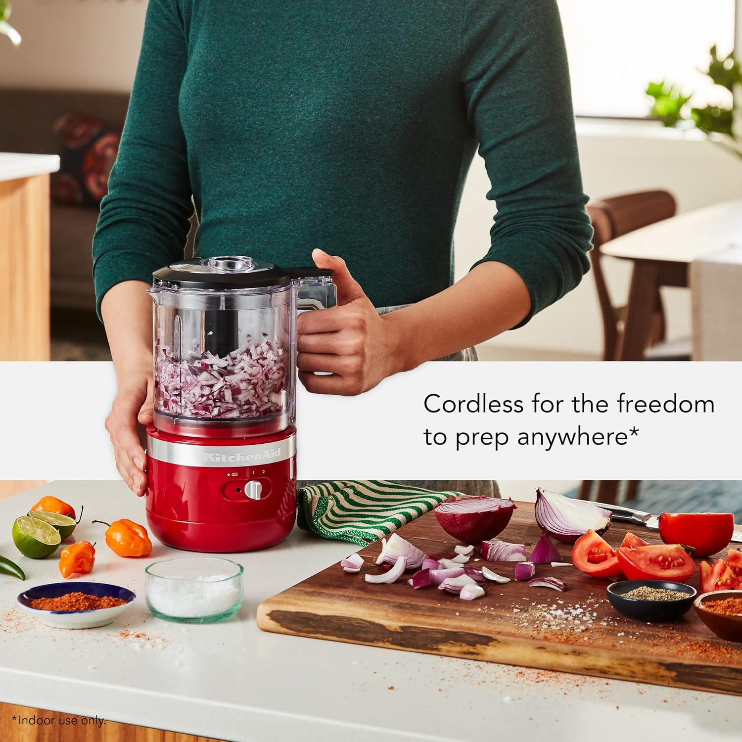 KitchenAid 5 Cup Food Chopper - KFC0516, Empire Red