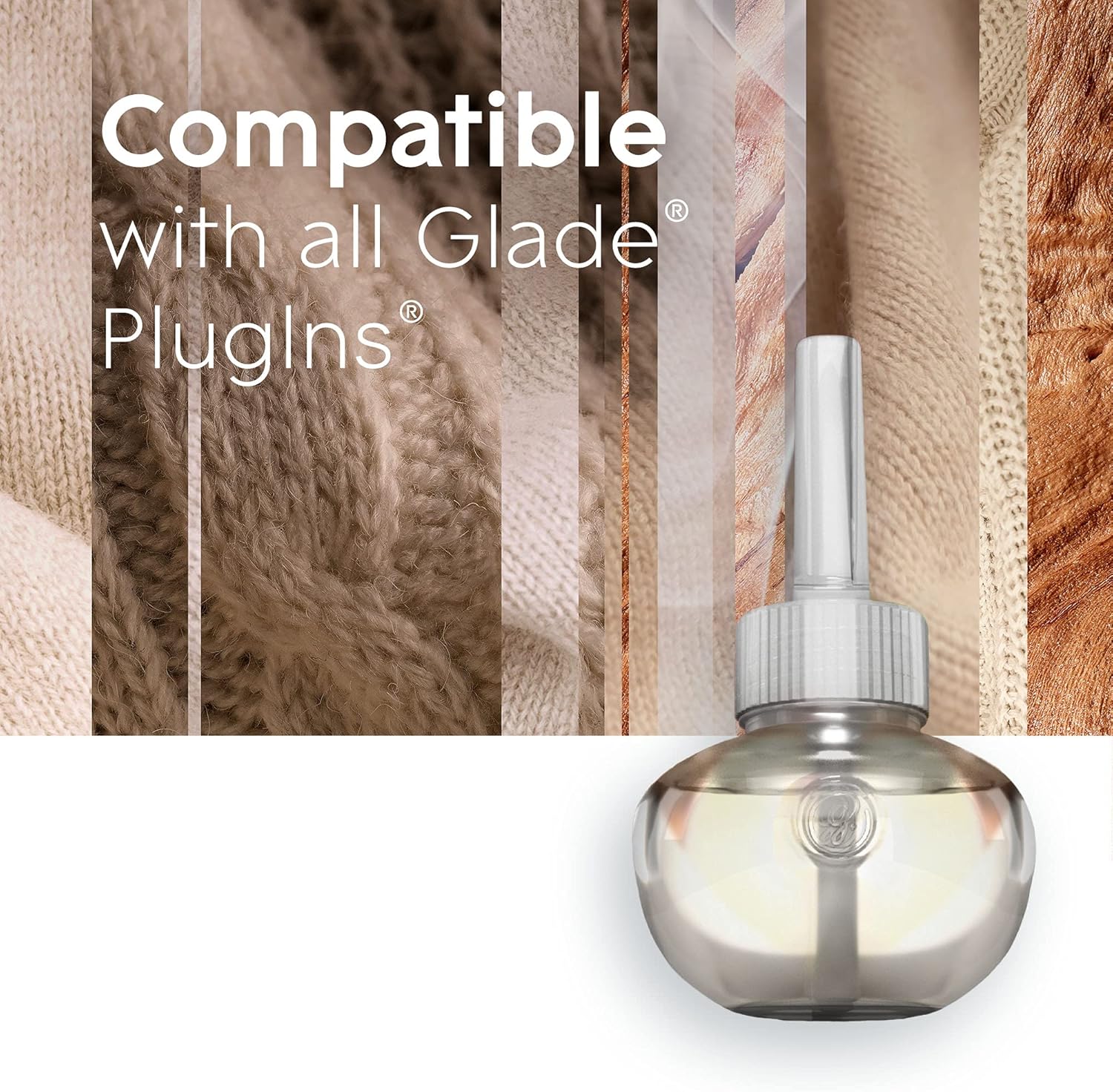Glade PlugIns Refills Air Freshener, Scented and Essential Oils for Home and Bathroom, Apple Cinnamon, 3.35 Fl Oz, 5 Count