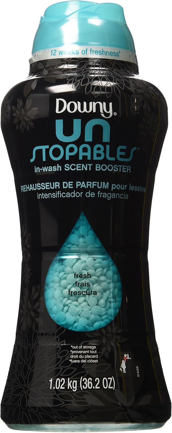 Downy Unstopables In Wash Scent Booster Beads, Fresh Scent, 24 oz, Downy Scent Booster Beads, Unstoppable Laundry Beads, Odor Protection