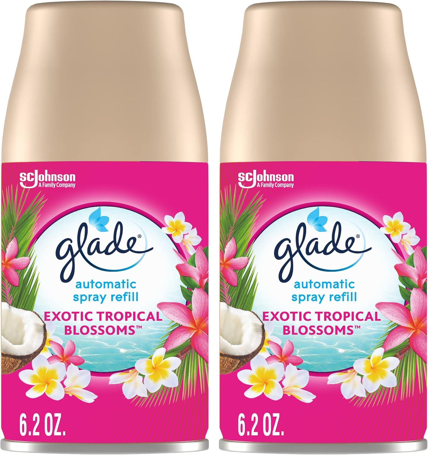 Glade Automatic Spray Air Freshener Refill, Scented Air Freshener for Home and Bathroom, Clean Linen, 6.2 Oz, 2 Count