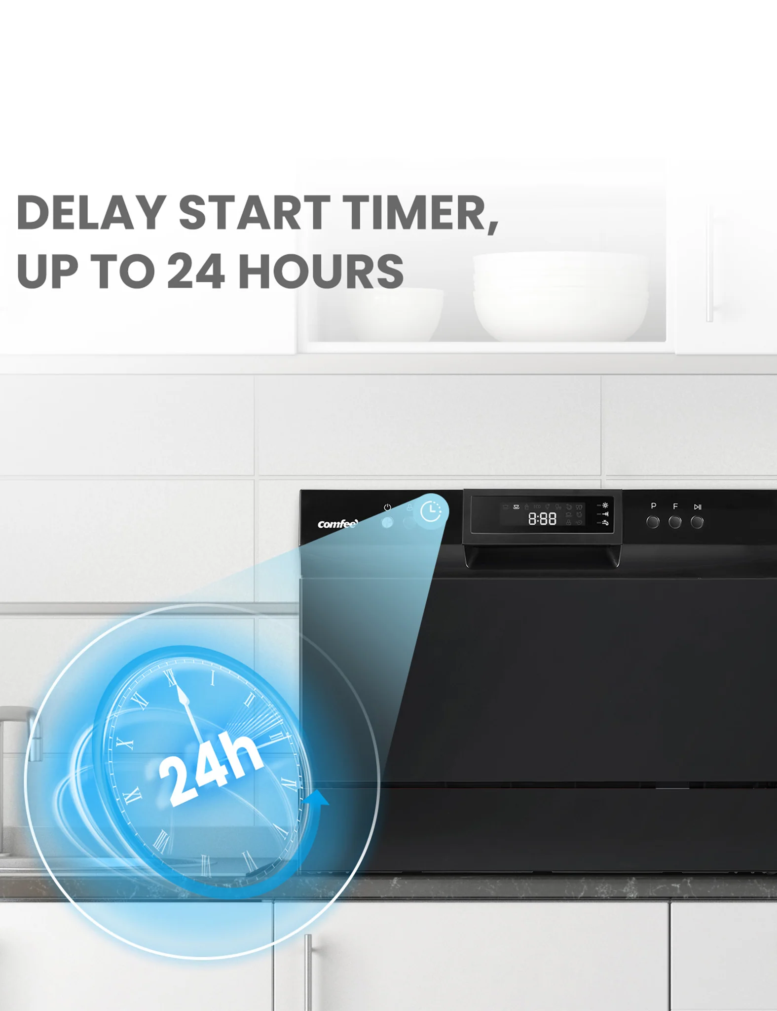 Countertop Portable Dishwasher - Black