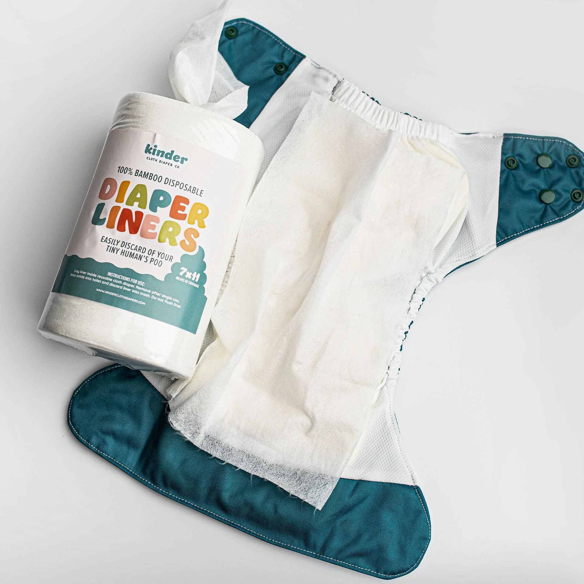 Kinder Cloth Diaper Co. Disposable Bamboo Diaper Liners (Roll of 100)