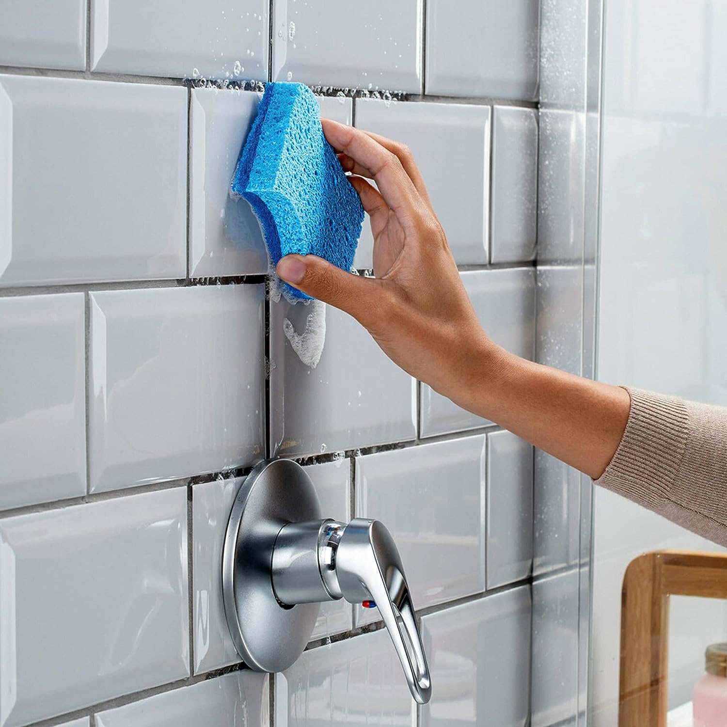 Scotch-Brite Zero Scratch Non-Scratch Scrub Sponges, Sponges for Cleaning Kitchen, Bathroom, and Household, non-scratch Sponges Safe for Non-Stick Cookware, 9 Scrubbing Sponges