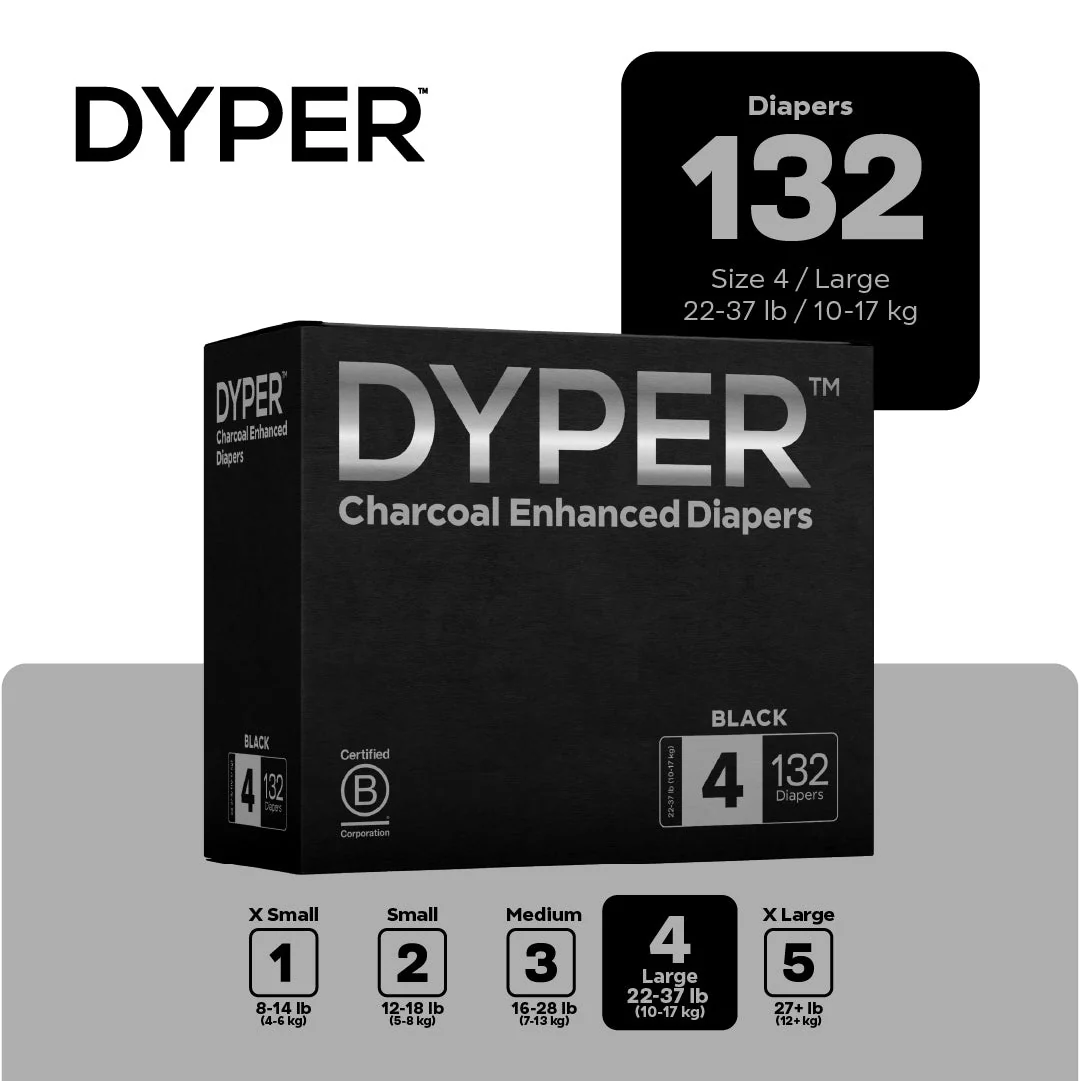 DYPER Charcoal Enhanced Diapers Monthly Box