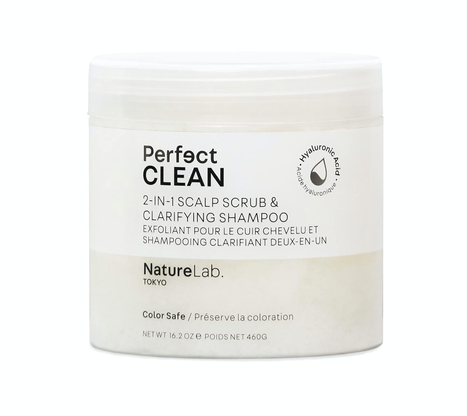 NATURELAB. TOKYO Perfect Shine Clarifying Scalp Scrub: 2-in-1 Shampoo and Scalp Scrub Hair Treatment to Clarify and Remove Product Buildup for Immense Shine I 8.1 OZ / 230G