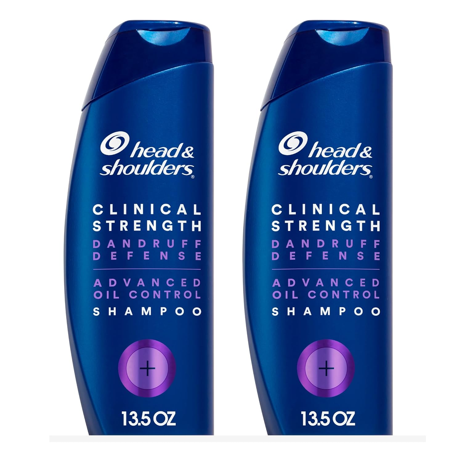 Head & Shoulders Clinical Dandruff Shampoo Twin Pack, Advanced Oil & Flake Control, Selenium Sulfide for Seborrheic Dermatitis Relief, Prescription Strength Scalp Care, Refreshing Citrus, 13.5 Oz Each