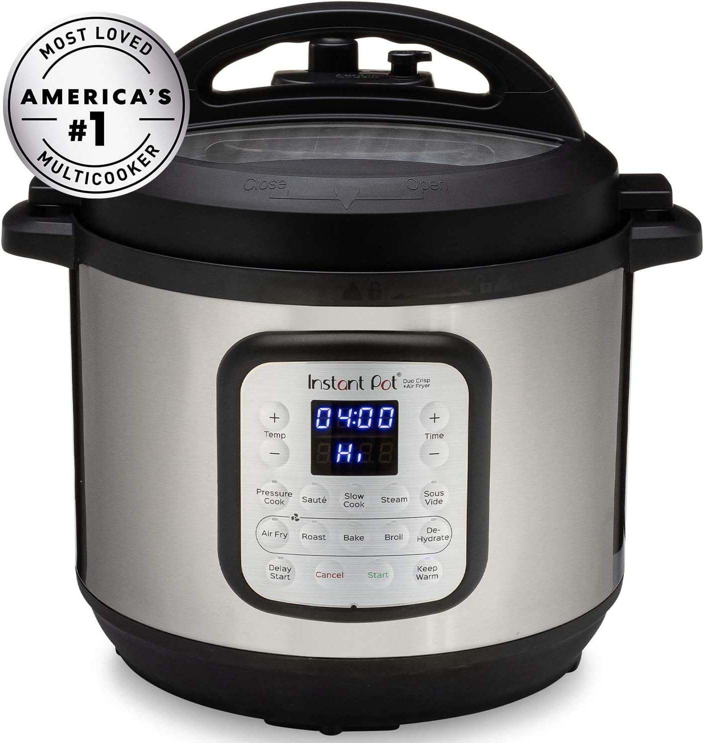 Instant Pot Pro Crisp 11-in-1 Air Fryer and Electric Pressure Cooker Combo with Multicooker Lids that Air Fries, Steams, Slow Cooks, Sautés, Dehydrates, & More, Free App With Over 800 Recipes, 8 Quart