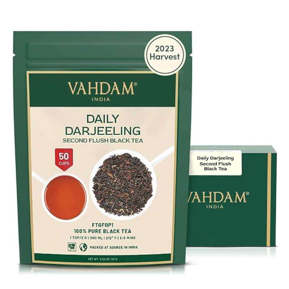 VAHDAM, Organic Turmeric Ginger Herbal Tea Bags (100 Pyramid Tea Bags) Caffeine Free, Non GMO, Gluten Free | 100% Pure Herbal Blend - Savory & Spicy | Plant-Based Tea Bags | Resealable Ziplock Pouch