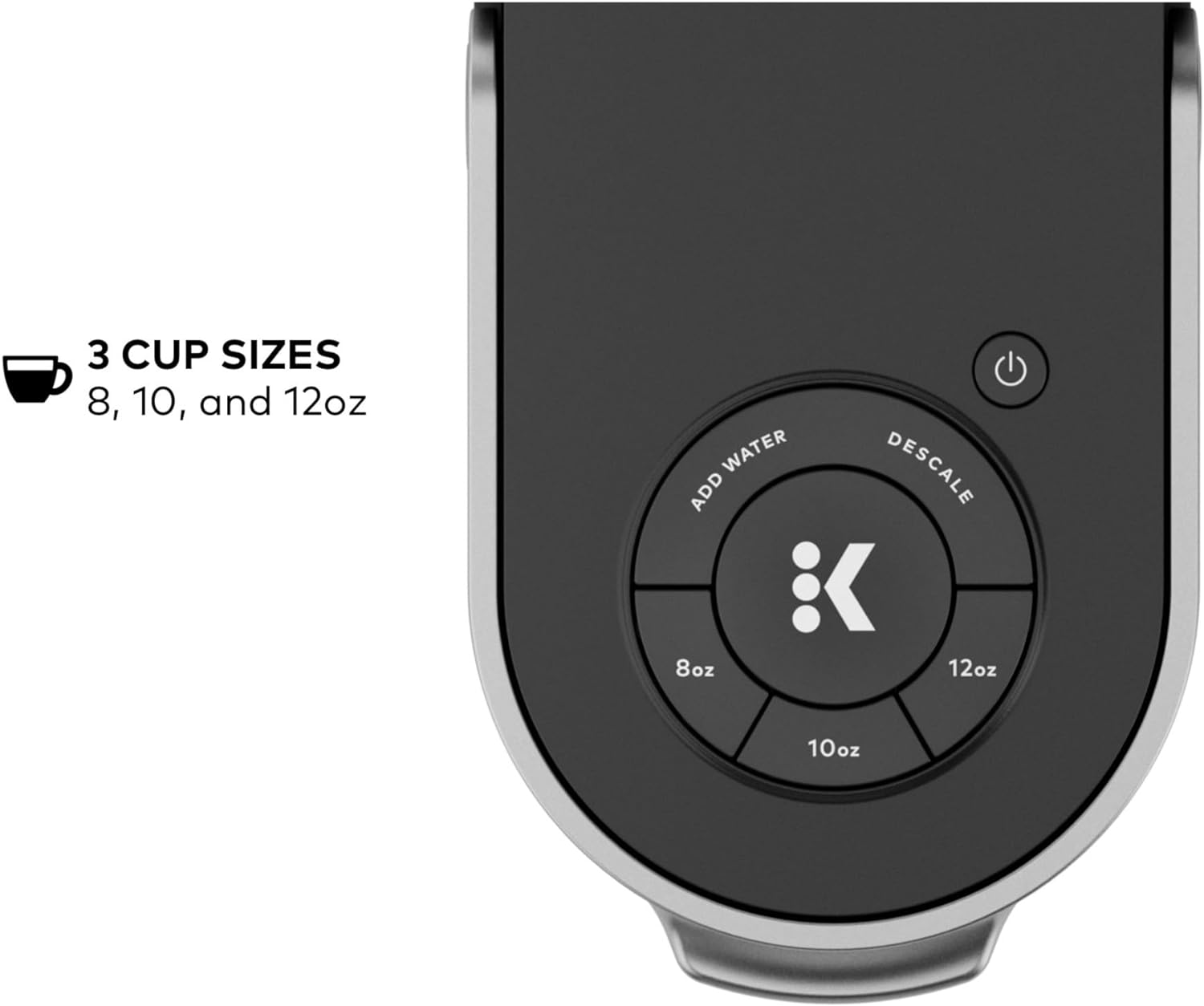 Keurig K-Slim Single Serve K-Cup Pod Coffee Maker, Multistream Technology, 3 Brew Sizes, Slim and Sleek Design, 46oz Removable Reservoir, Black