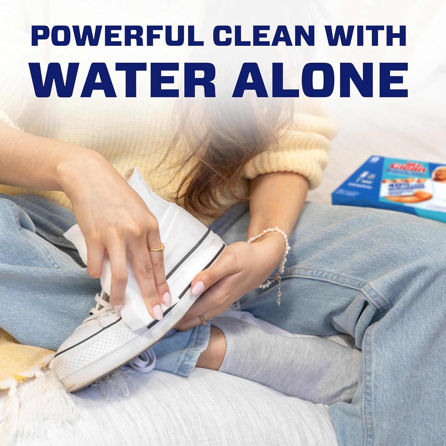 Mr. Clean Magic Eraser, Shoe, Bathroom, Oven, and Shower Cleaner, Cleaning Pads with Durafoam, 6 Count