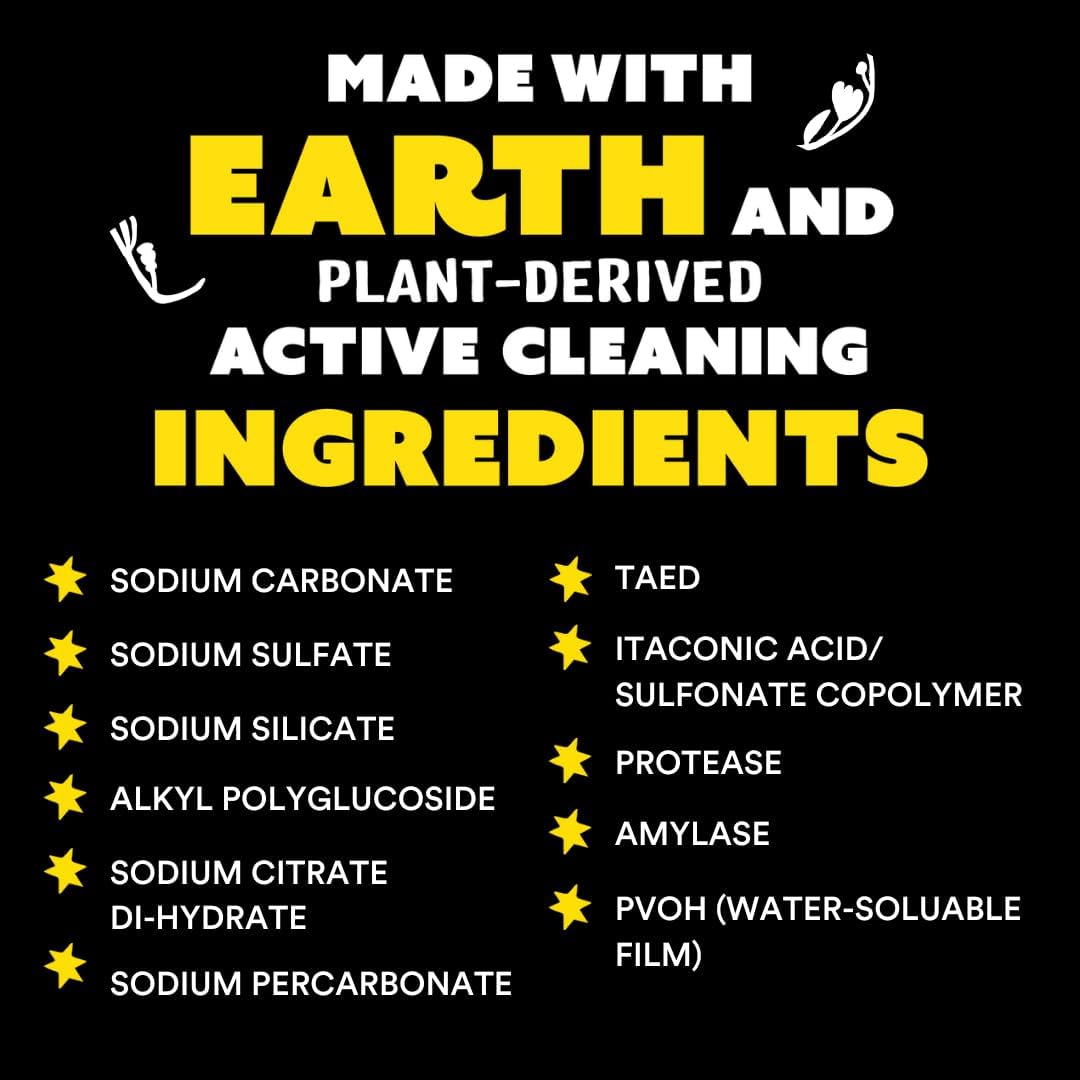 Molly's Suds Dishwasher Pods | Natural Dishwasher Detergent, Cuts Grease & Rinses Clean (Residue-Free) for Sparkling Dishes | 60 Auto-Release Tabs (Unscented)