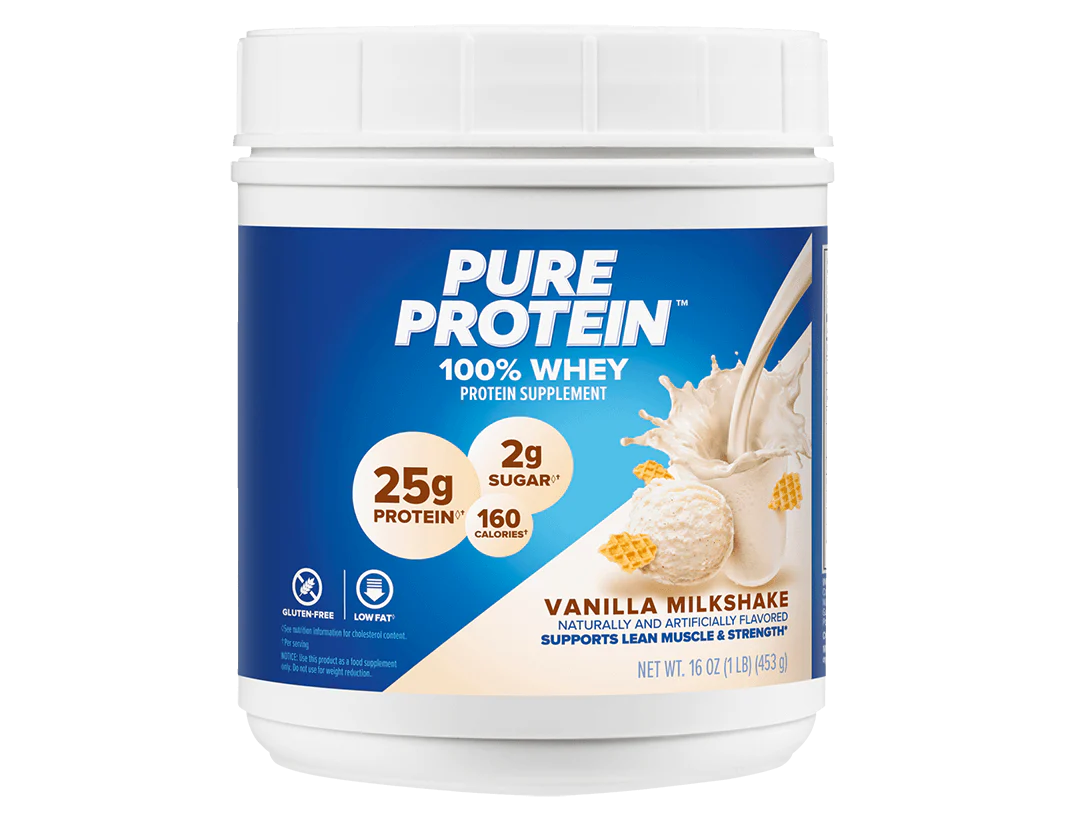 Vanilla Milkshake 100% Whey Protein Powder -  (1 lb. Canister)