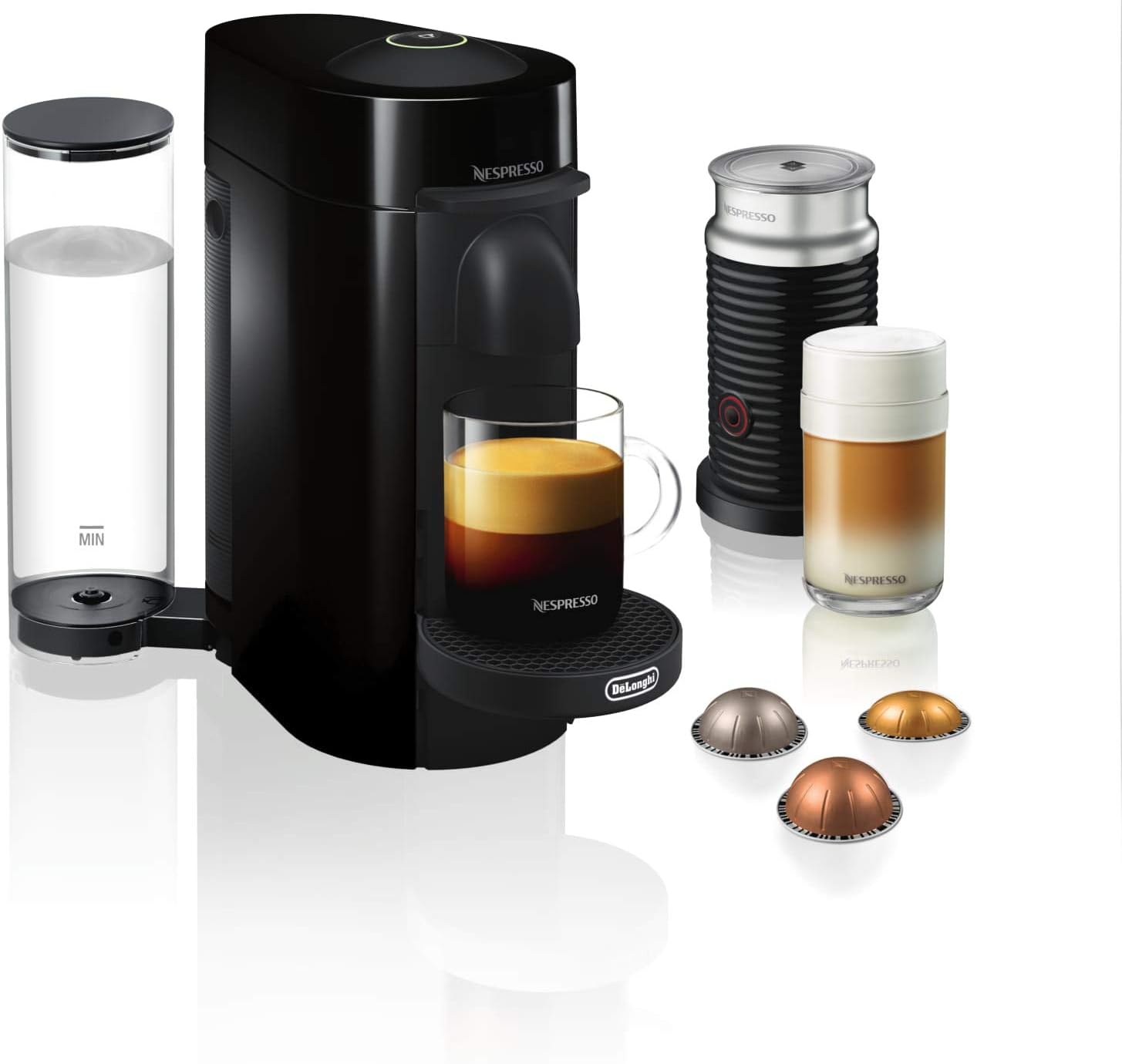 Nespresso Vertuo Plus Coffee and Espresso Maker by De'Longhi, Grey