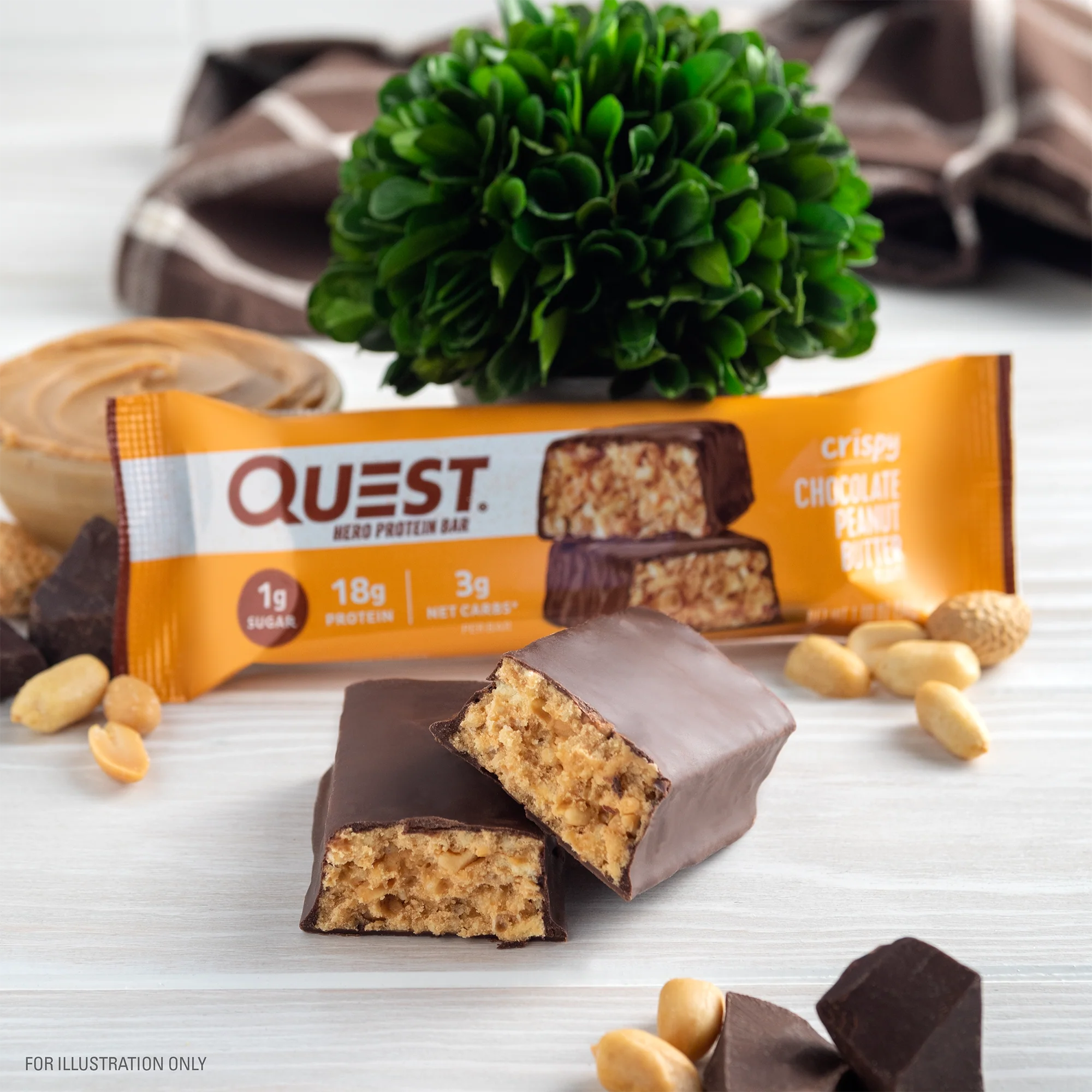 Chocolate Peanut Butter Crispy Hero Protein Bars