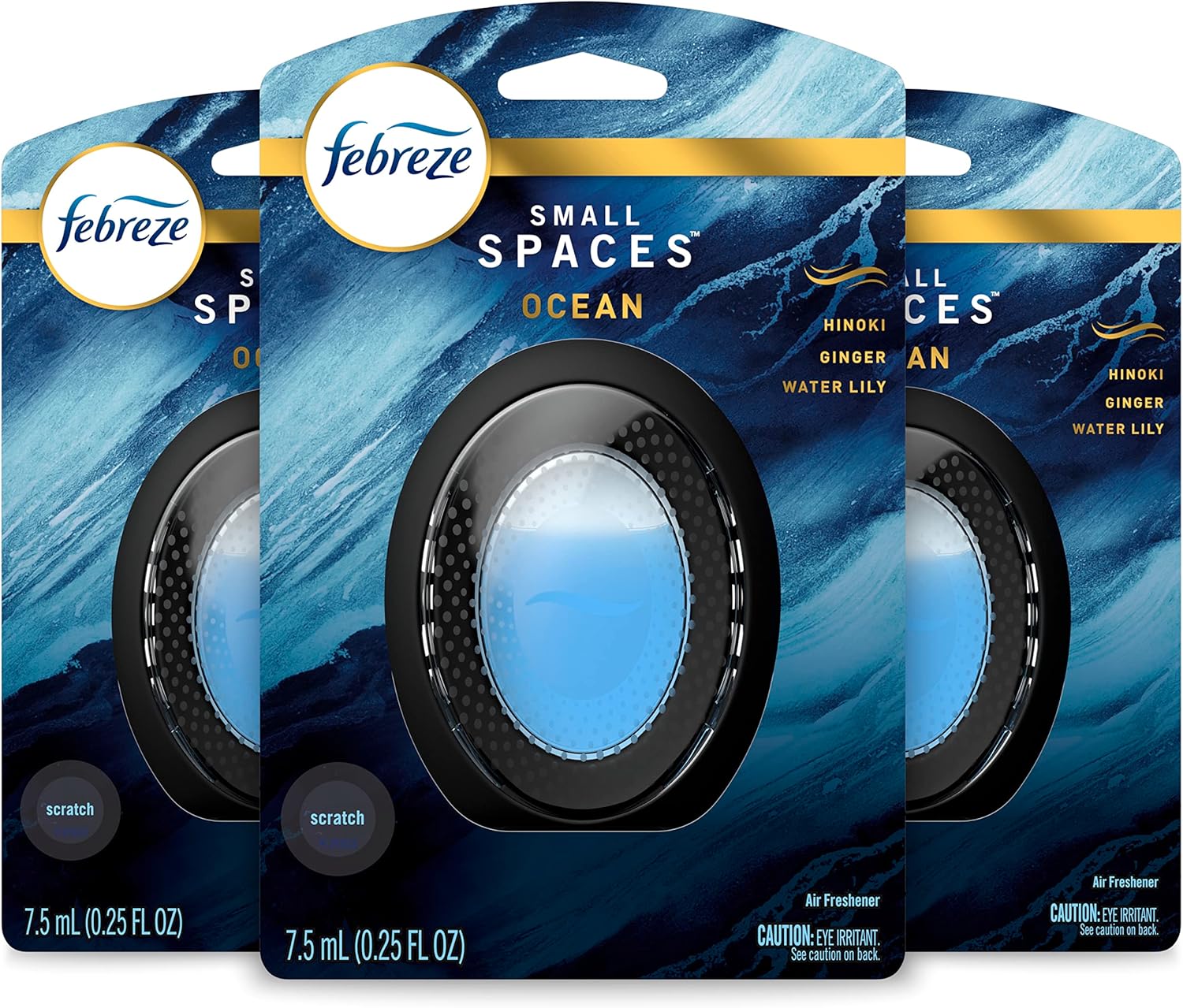 Febreze Small Spaces Air Freshener Linen & Sky, .25 fl. oz., Pack of 4