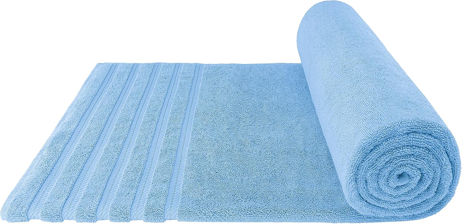 American Soft Linen Luxury 6 Piece Towel Set, 2 Bath Towels 2 Hand Towels 2 Washcloths, 100% Cotton Turkish Towels for Bathroom, Light Grey Towel Sets