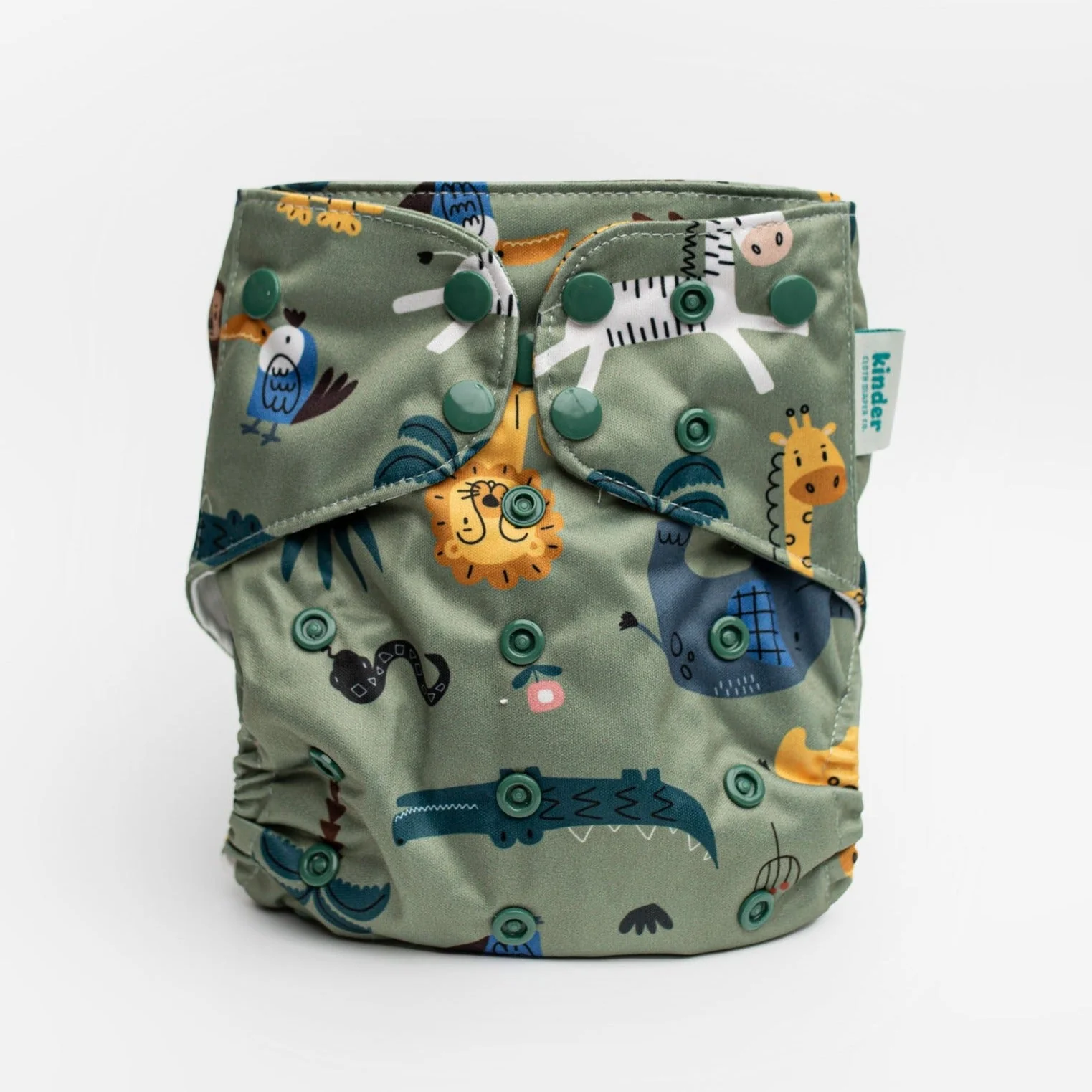 Kinder Cloth Diaper Co. Patterned Basics Pocket Cloth Diaper with Athletic Wicking Jersey