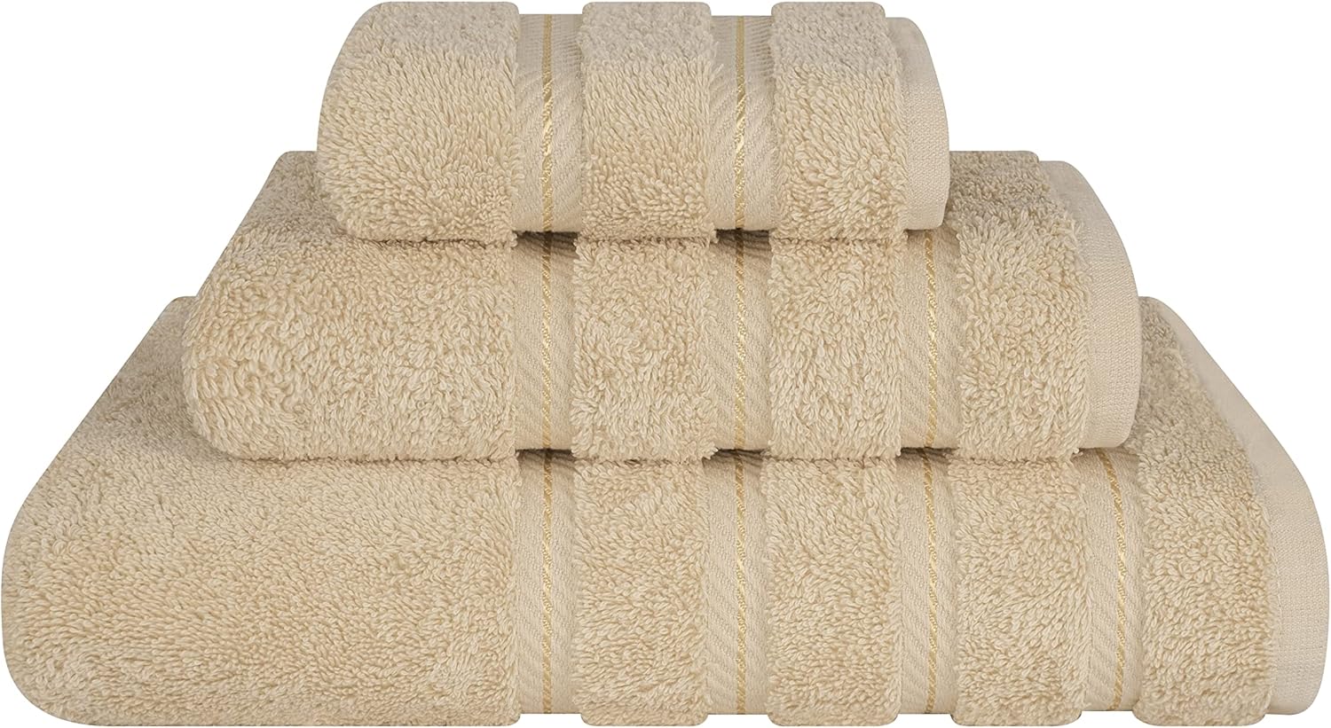 American Soft Linen Luxury 6 Piece Towel Set, 2 Bath Towels 2 Hand Towels 2 Washcloths, 100% Cotton Turkish Towels for Bathroom, Light Grey Towel Sets