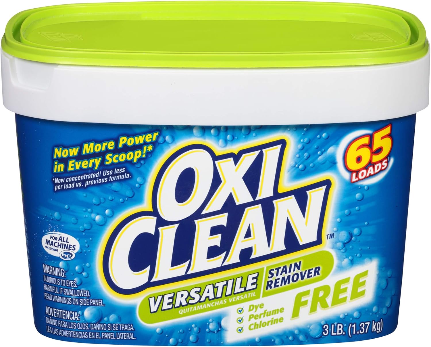 OxiClean Free Versatile Stain Remover Powder, 3 lb