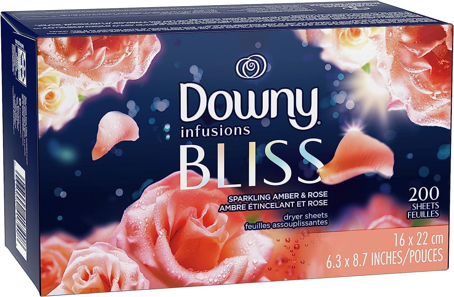 Downy Infusions Mega Dryer Sheets, Laundry Fabric Softener, CALM, Lavender and Vanilla Bean, 180 Count (3 box of 60 sheets)