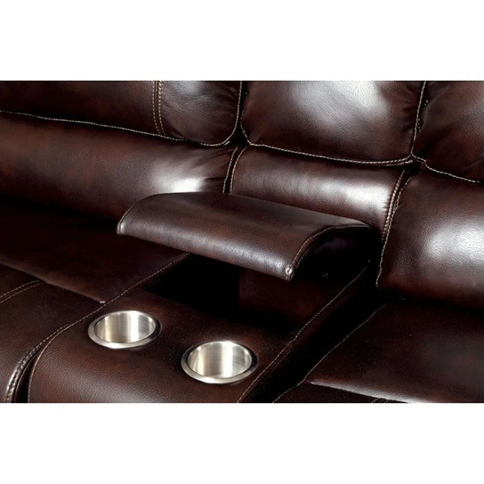 Glasgow Brown Sectional w/ Speaker Wedge