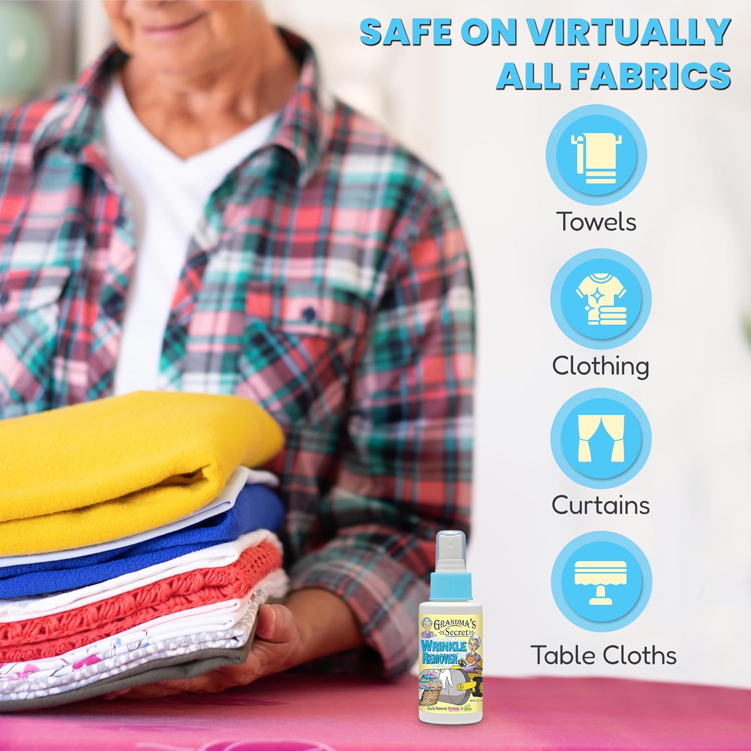 Grandma's Secret Spot Remover Laundry Spray - Chlorine, Bleach and Toxin-Free for Clothes - Fabric Stain Remover Removes Oil, Paint, Blood and Pet Stains - 16 oz & 2 oz Combo, DuoPack