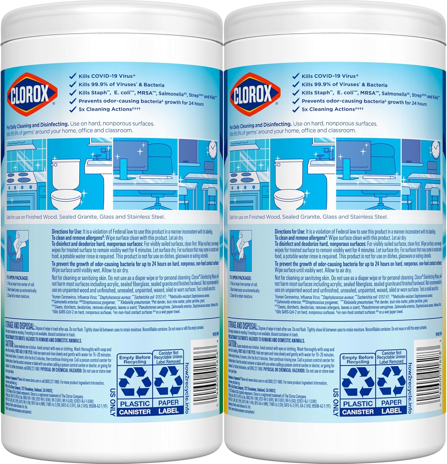 Clorox Disinfecting Wipes Value Pack, Household Essentials, 75 Count, Pack of 3 (Package May Vary)