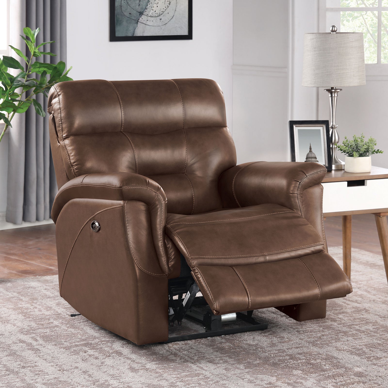 BARMOUTH Power Recliner, Light Brown
