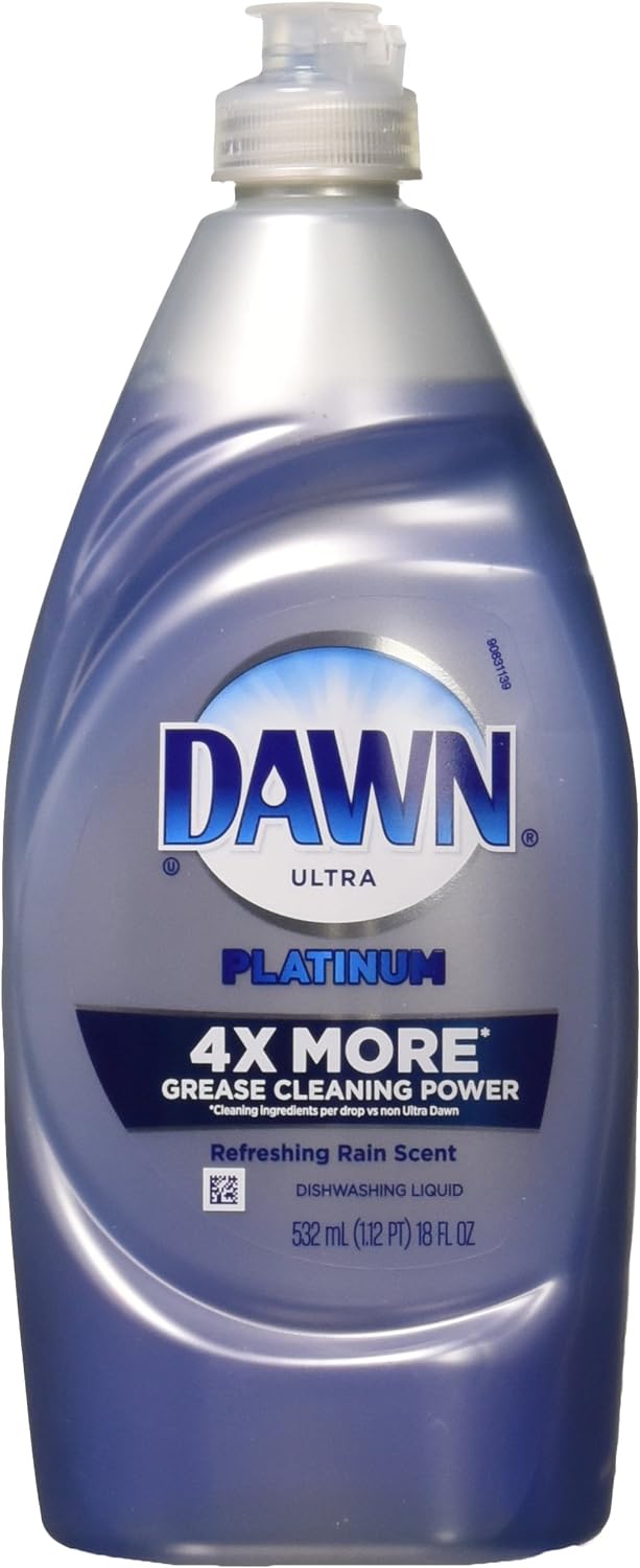 Dawn Platinum Dishwashing Liquid Dish Soap, Refreshing Rain Scent, 32.7 fl oz
