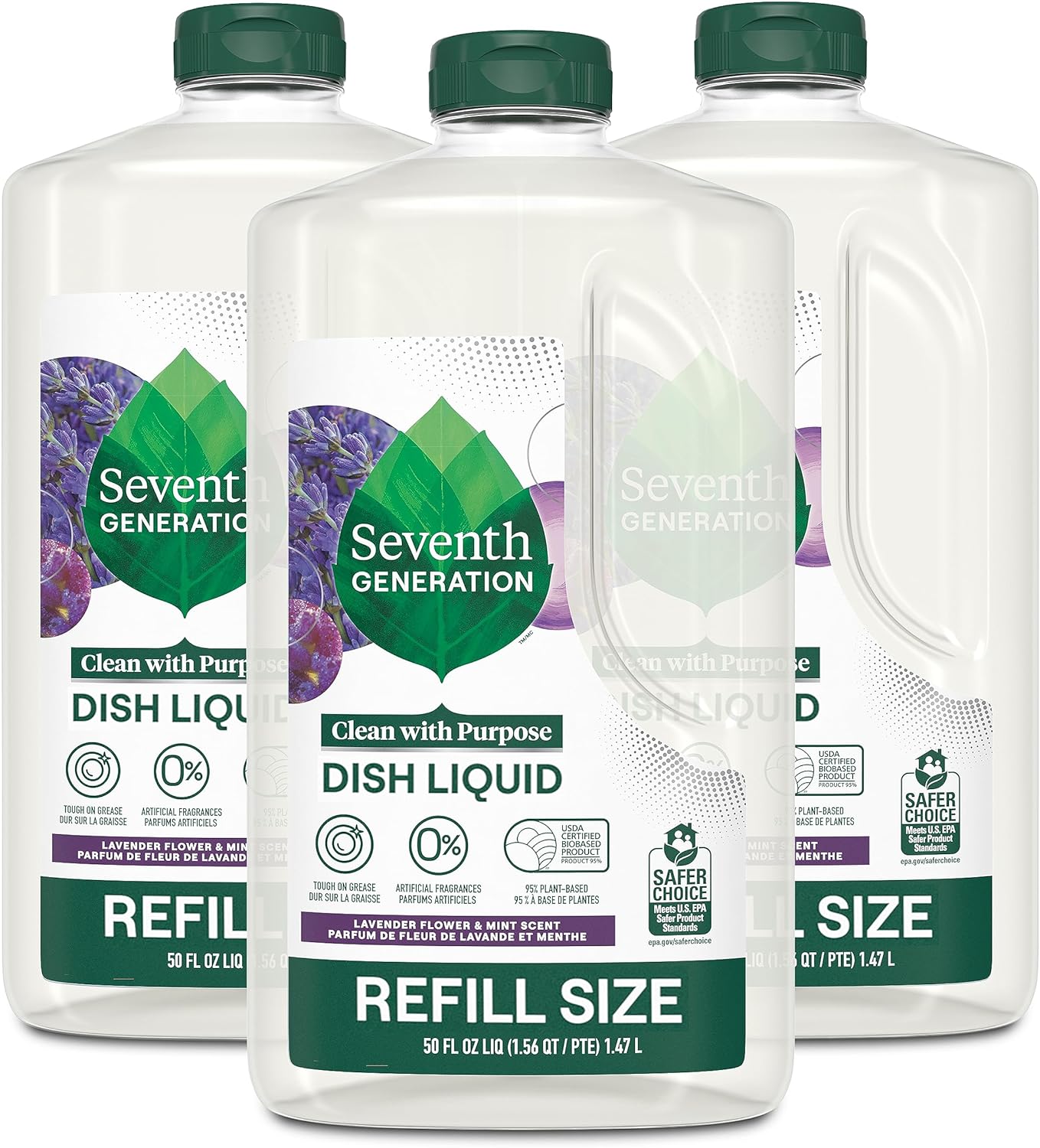 Seventh Generation Dish Liquid Soap Free & Clear liquid soap Pack of 6 Dishwashing Soap Dish Soap for sensitive skin 19 oz
