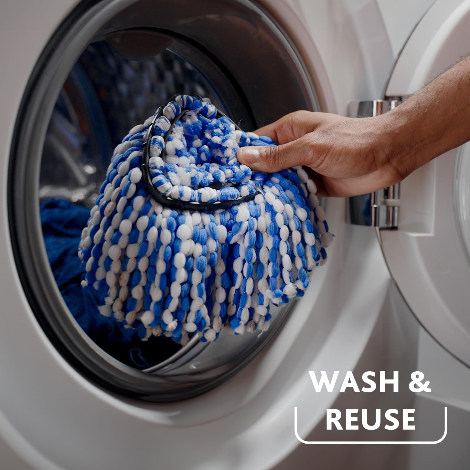 O-Cedar EasyWring RinseClean Microfiber Spin Mop & Bucket Floor Cleaning System with 3 Extra Refills, Plastic, Grey