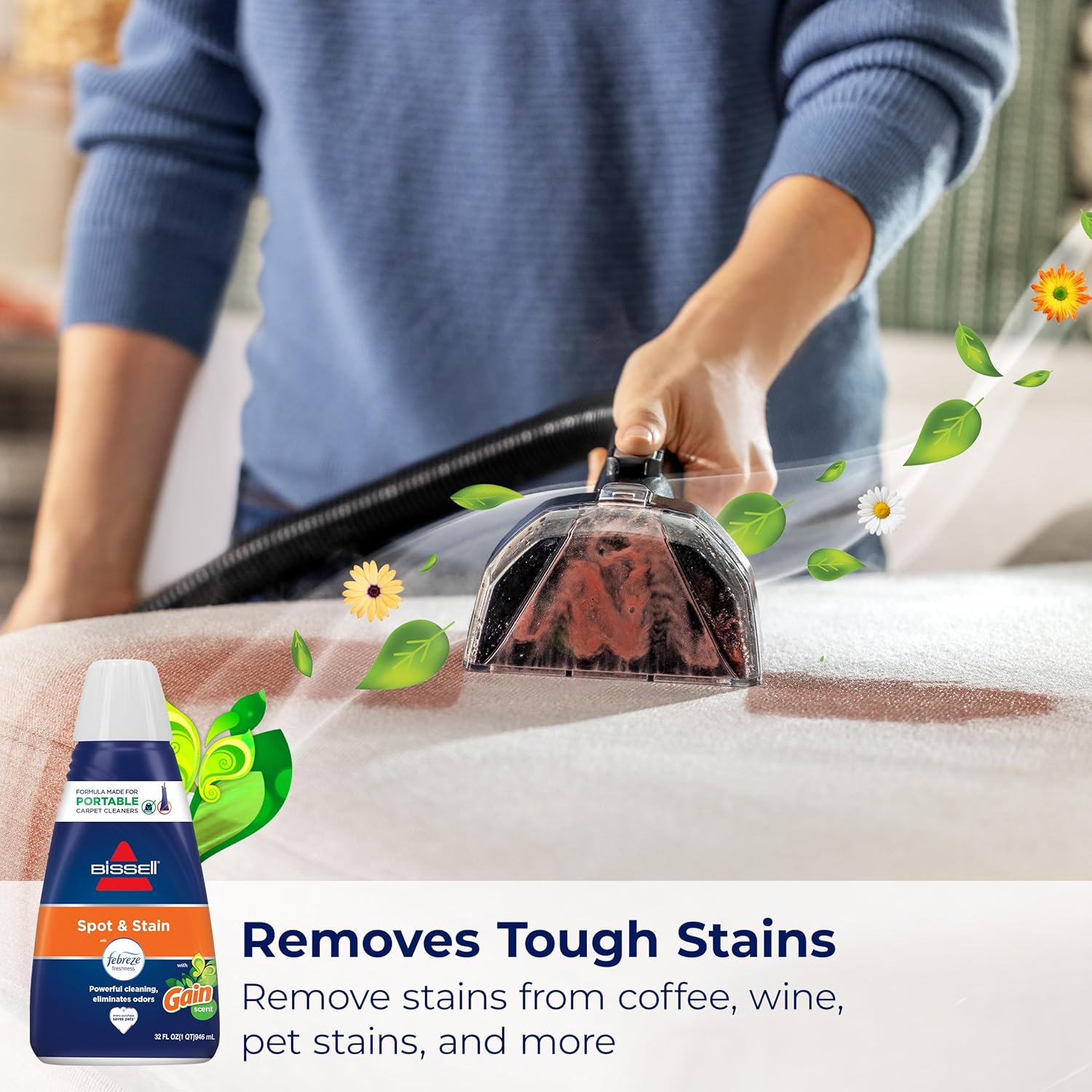 Bissell Professional Spot and Stain + Oxy Portable Machine Formula, 32 Fl Oz (Pack of 1)