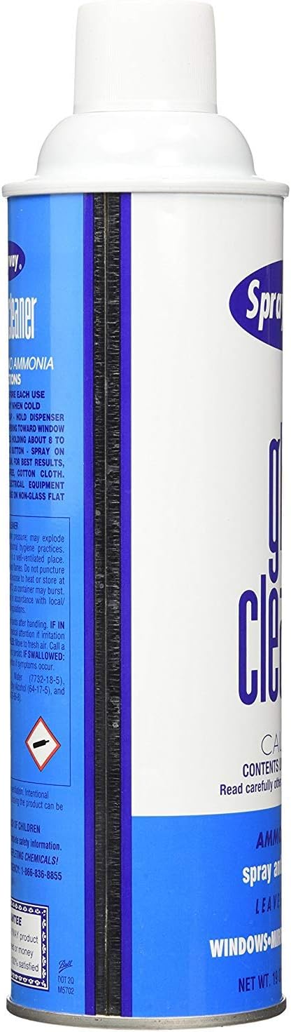 Sprayway Glass Cleaner with Foaming Spray for a Streak-Free Shine for Home and Automotive Use, 19 oz., Pack of 6