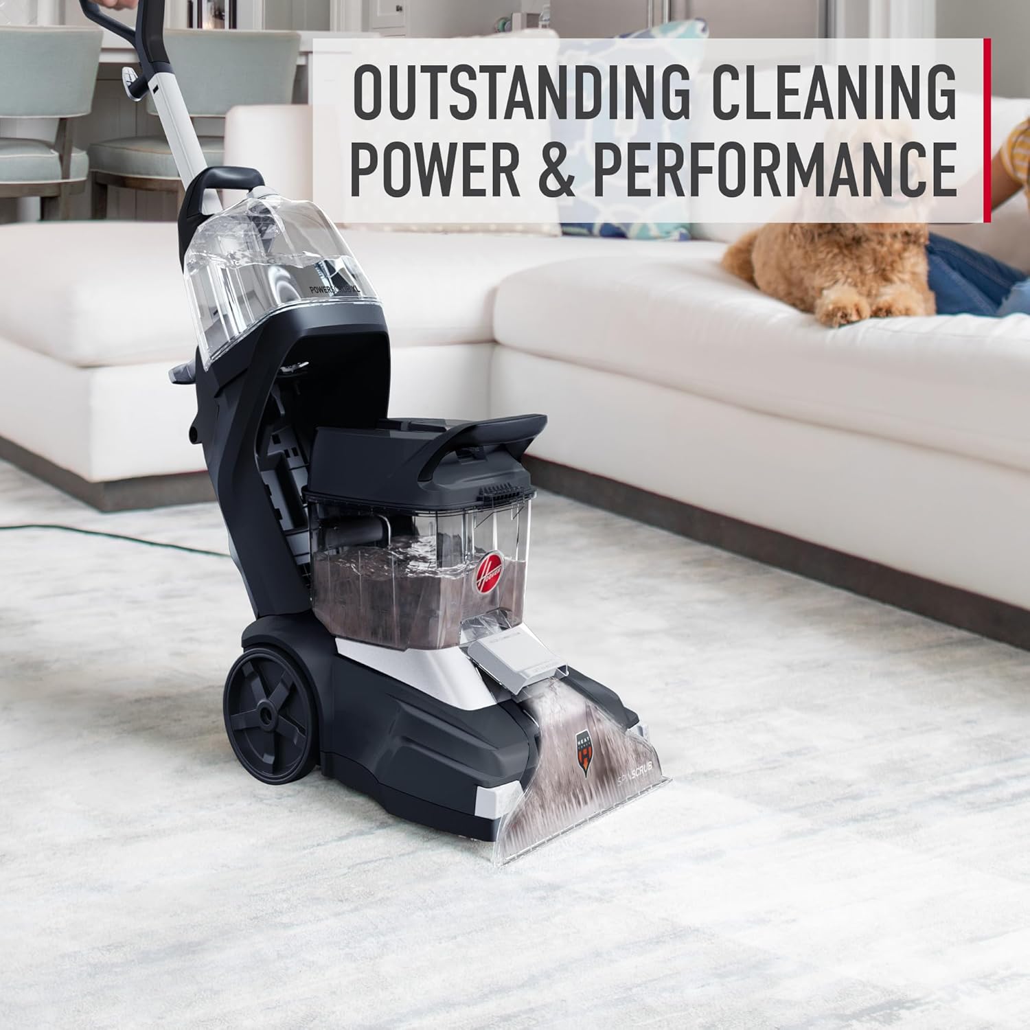 Hoover Renewal Carpet Cleaner Solution, 64 oz., Fresh Meadows Scent, Everyday Carpet Shampoo Solution, Removes Dirt and Grime from Carpet and Upholstery, Pair with Hoover Carpet Cleaner Machine